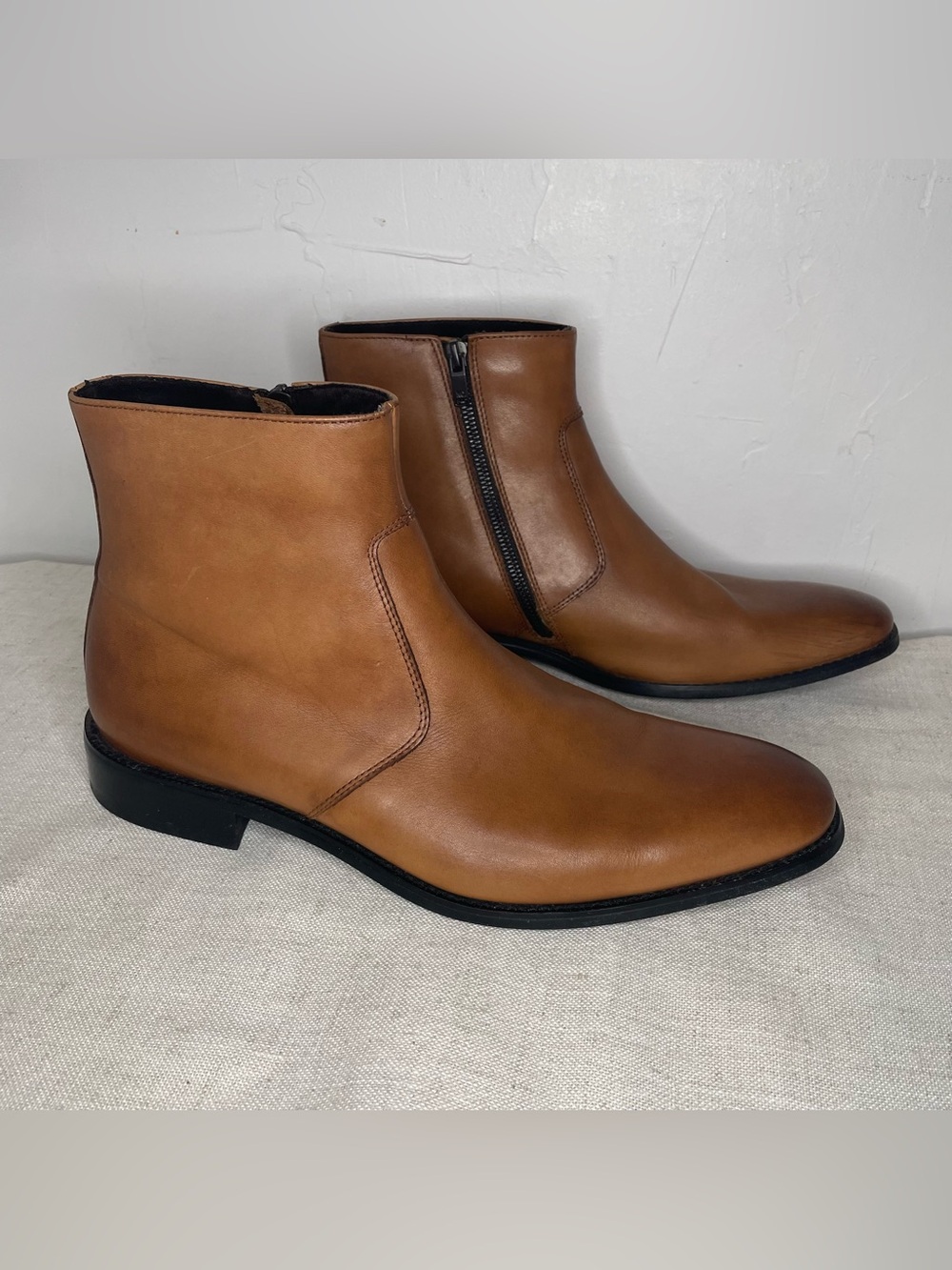 Kenneth Cole Tally Leather Chelsea Side-Zip Ankle Dress Boots